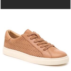 Lucky Brand Laurina Tan Leather Lace Up Sneakers
